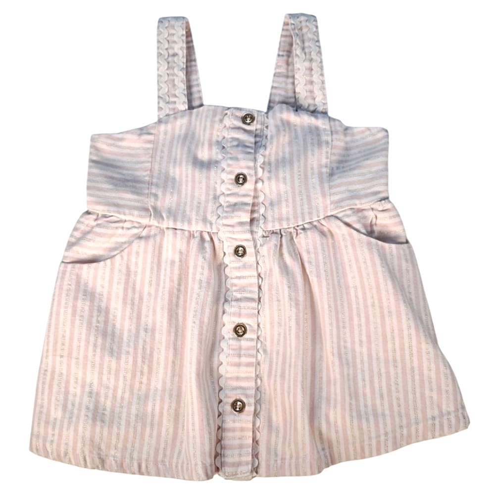 Tommy Bahama Striped Pink and White Button-Up Shirt Size 5T